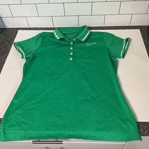 Nike Green Polo Shirt with White Trim